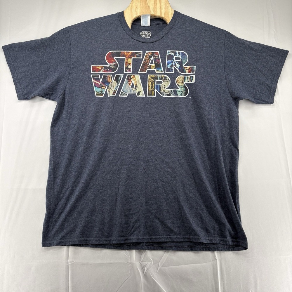 Star Wars Character Logo Shirt Grey Size 2XL Port & Company